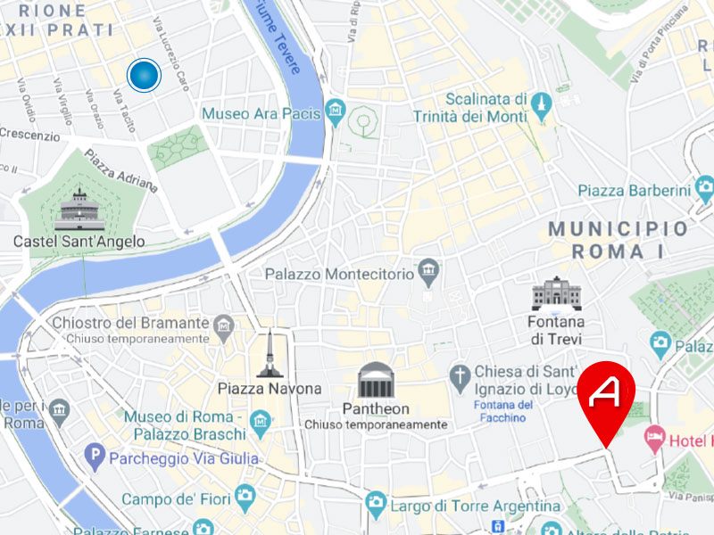Mappa cittadina con la posizione in tempo reale del mezzo in consegna